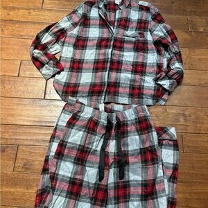 Victoria's Secret Plaid Pajama Set - Red, Black, and White Med